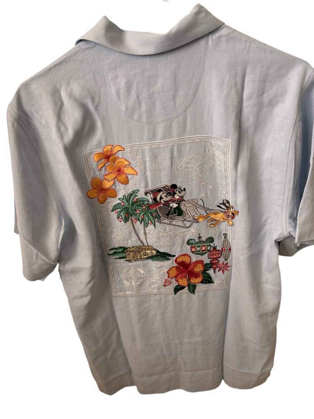 Tommy Bahama Disney Huladay Sleigh Ride Christmas Silk Camp Shirt Men’s XS NEW